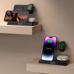 Wireless charging four in one folding clock charging dock suitable for wireless charging of Apple 14 mobile phones and watches - Image 3