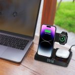 Wireless charging four in one folding clock charging dock suitable for wireless charging of Apple 14 mobile phones and watches - Image 4