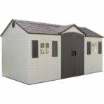 Lifetime 15 ft. x 8 ft. Outdoor Garden Storage Shed with Double Doors & Skylights