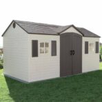 Lifetime 15 ft. x 8 ft. Outdoor Garden Storage Shed with Double Doors & Skylights - Image 7